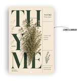 Thyme Botanical Aluminum Sign – Herb Kitchen & Garden Décor