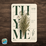 Thyme Botanical Aluminum Sign – Herb Kitchen & Garden Décor