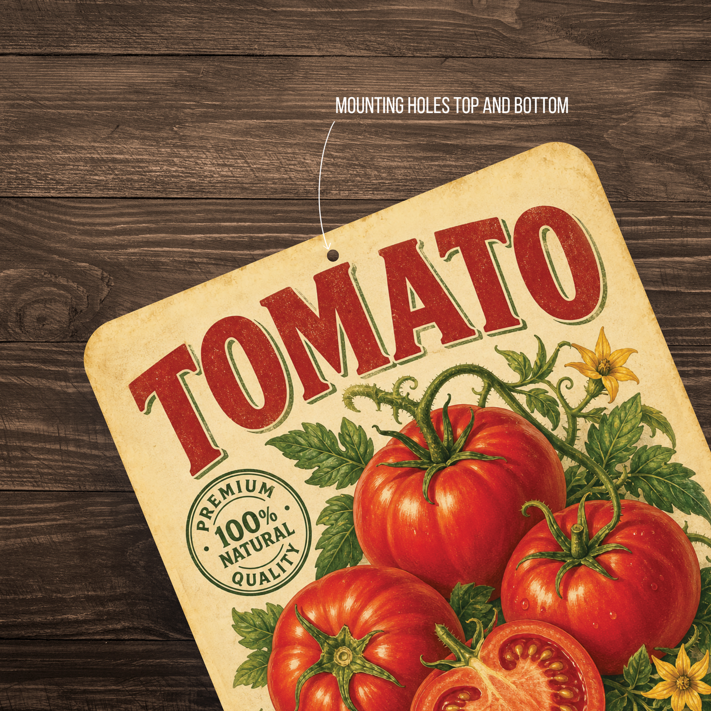 Vintage Tomato Farm Fresh Aluminum Sign