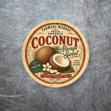 Vintage Coconut Refrigerator Magnet