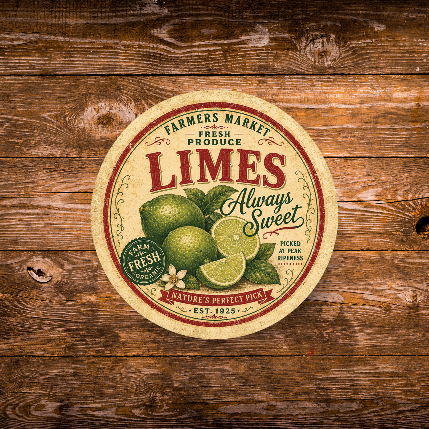 Vintage Limes Refrigerator Magnet