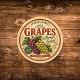 Vintage Grapes Refrigerator Magnet
