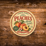 Vintage Peaches Refrigerator Magnet
