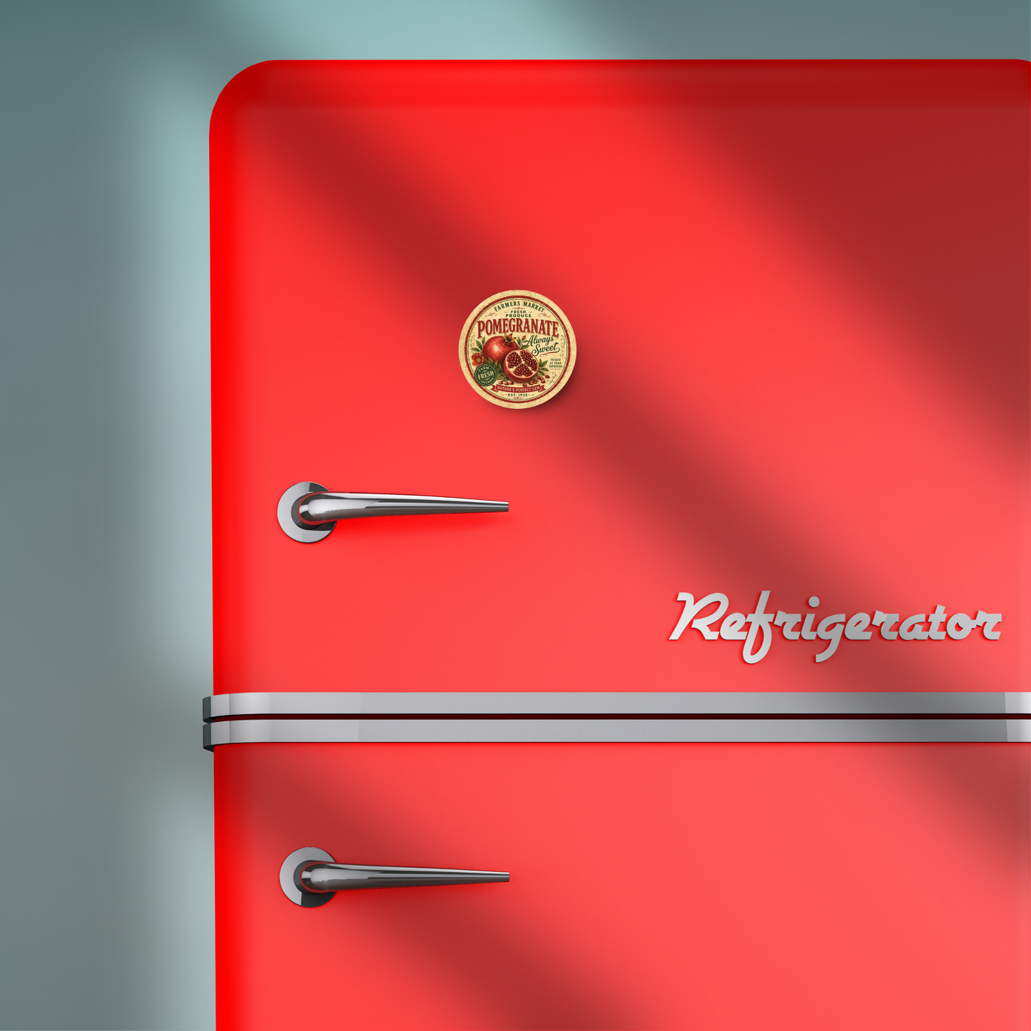 Vintage Pomegranate Refrigerator Magnet