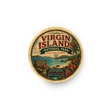 Virgin Islands National Park Ceramic Coaster – 4" Round