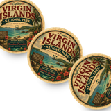 Virgin Islands National Park Ceramic Coaster – 4" Round