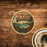 Virgin Islands National Park Ceramic Coaster – 4" Round