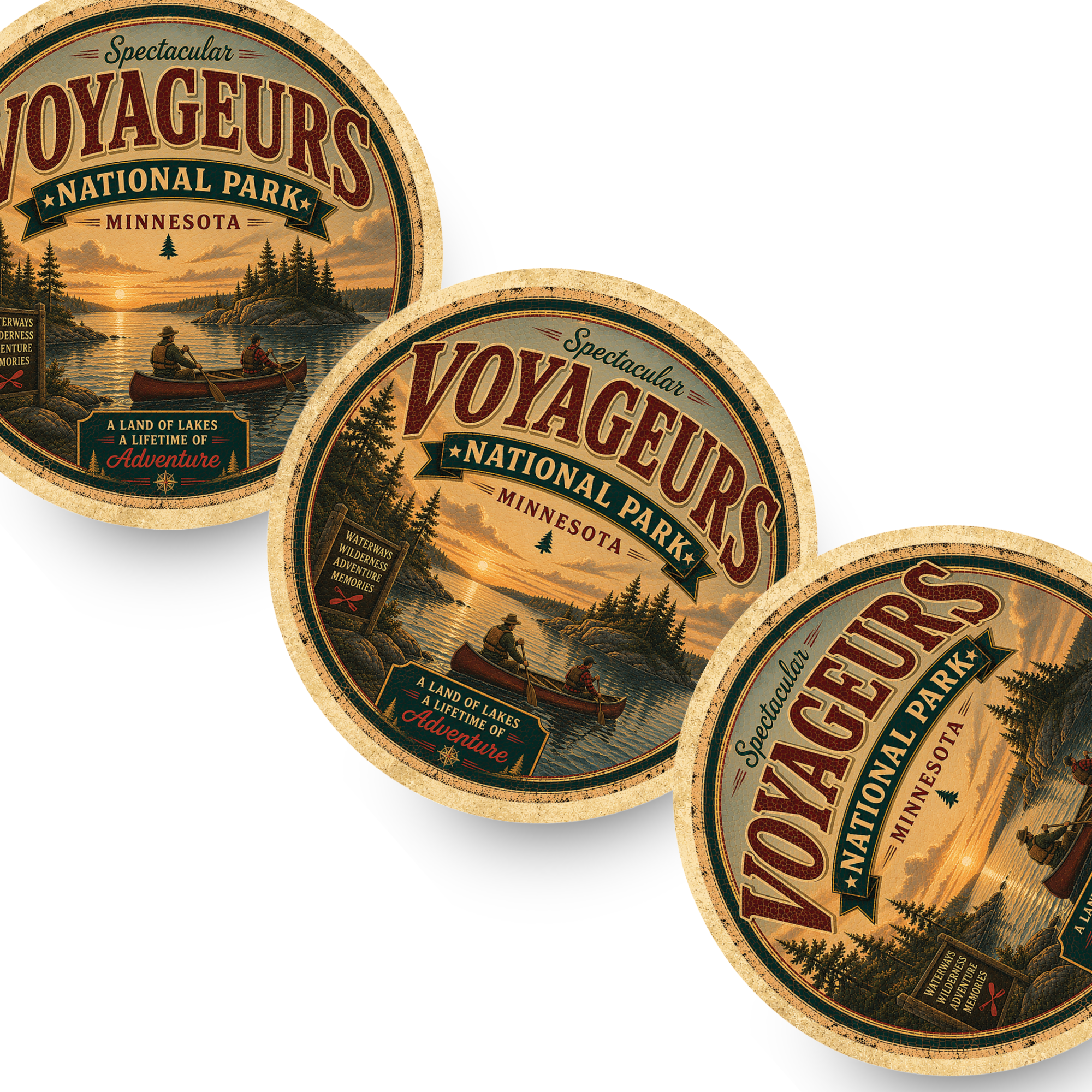 Voyageurs National Park Ceramic Coaster – 4" Round