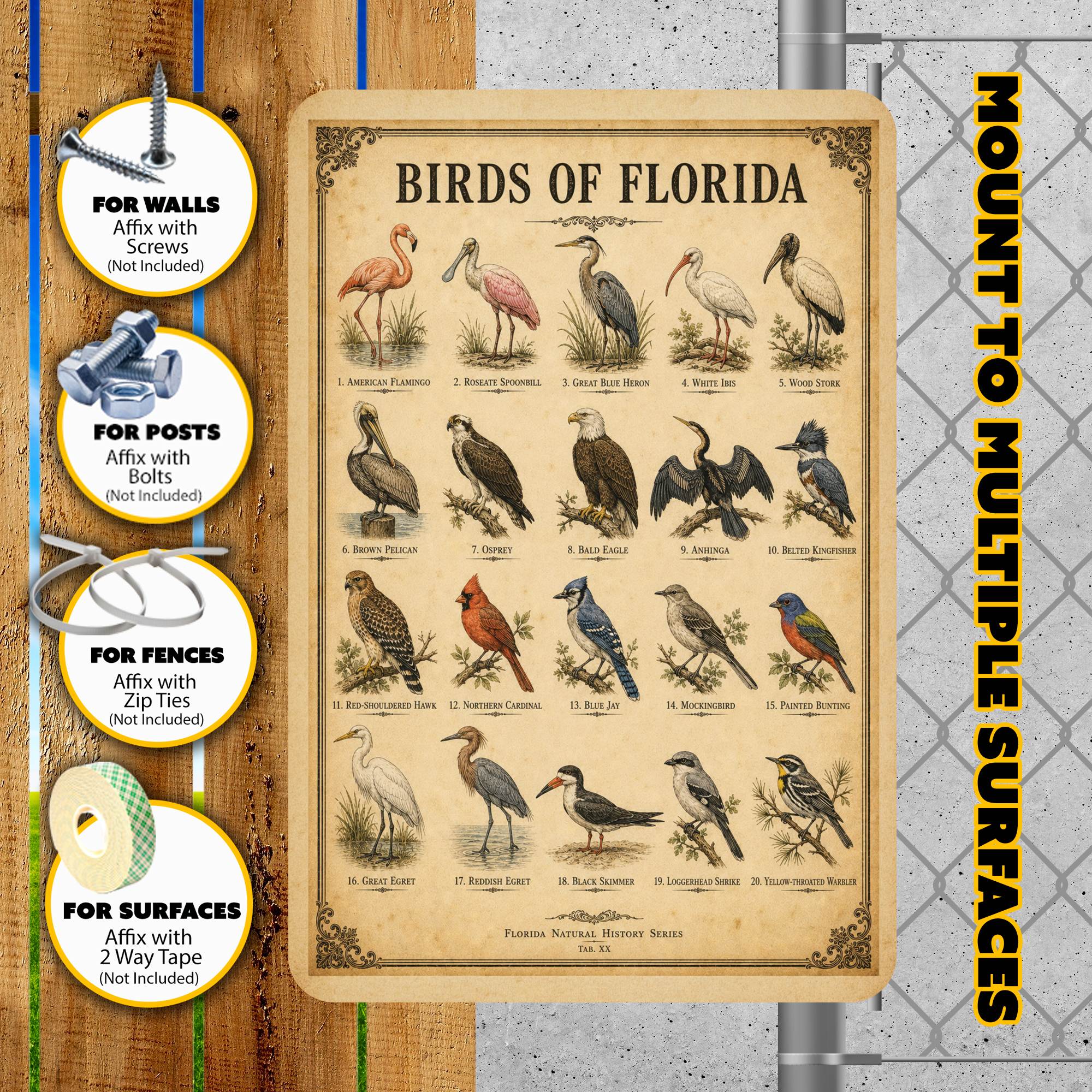 Birds of Florida Sign