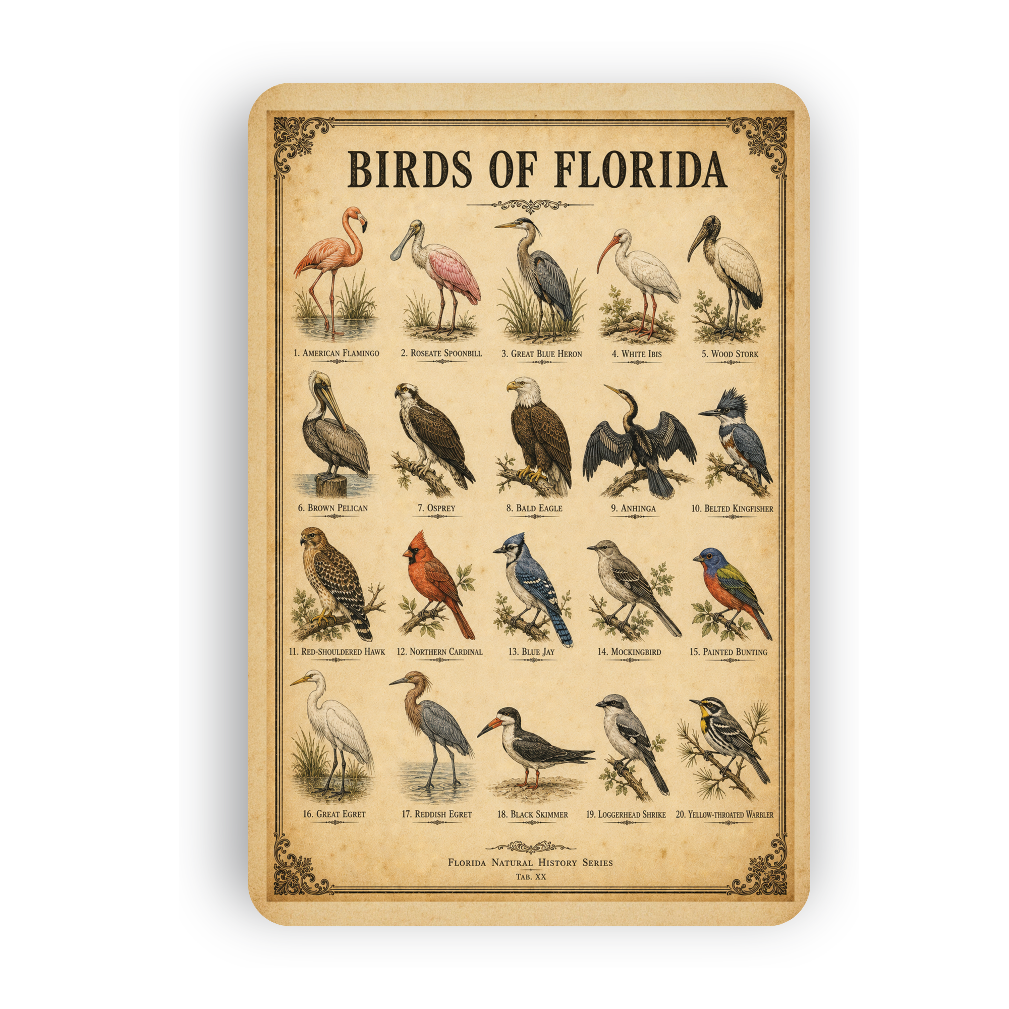 Birds of Florida Sign