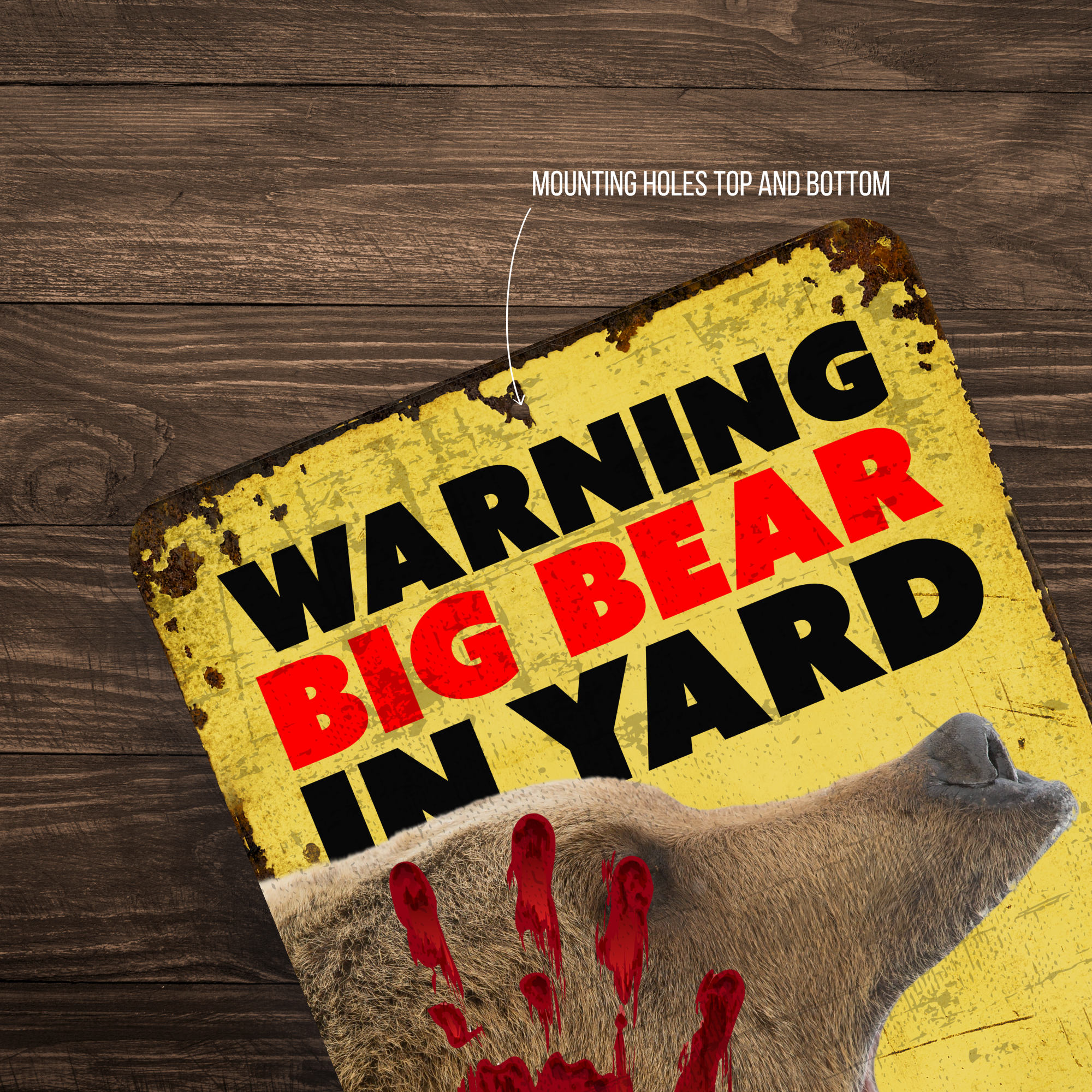 Warning Bear Sign