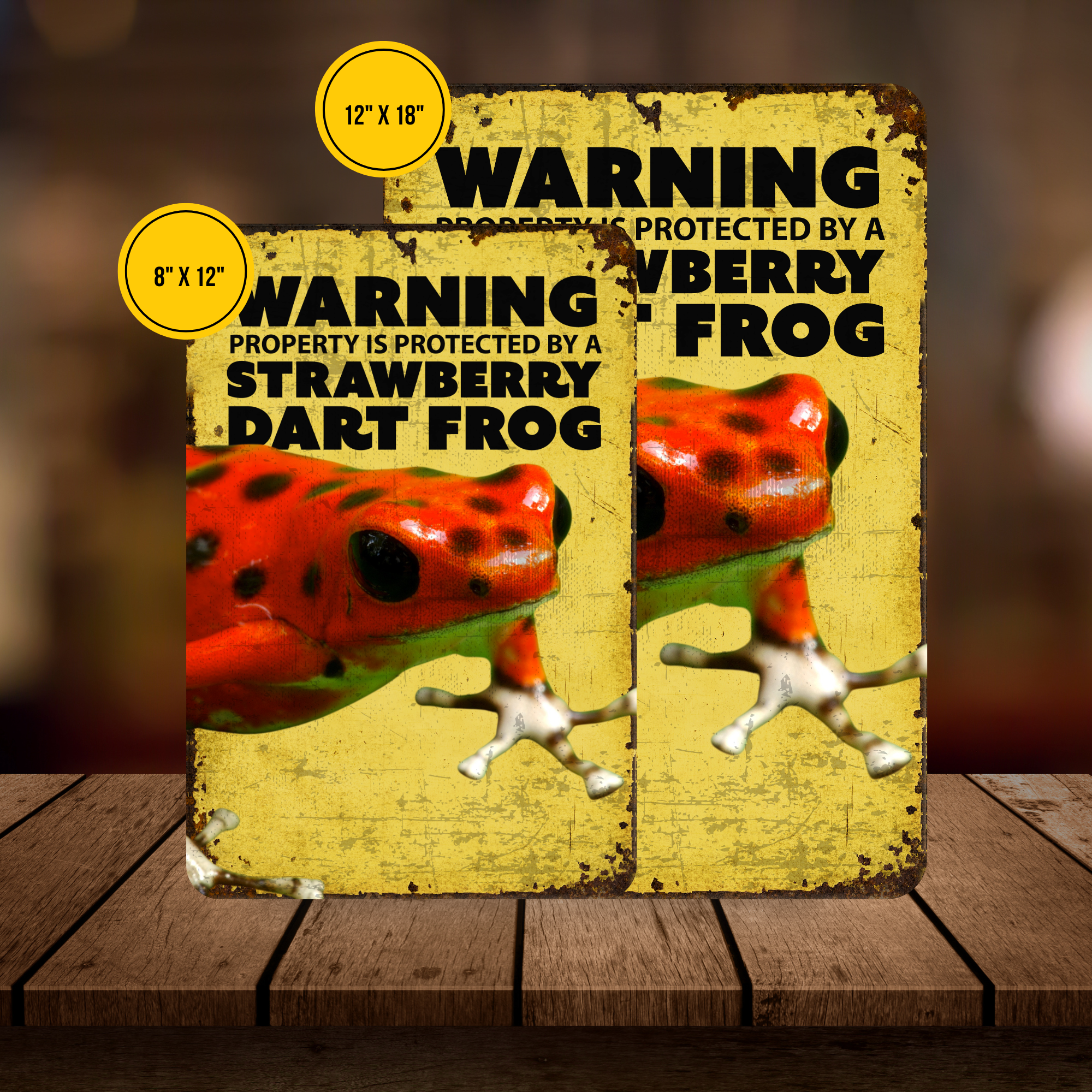 Warning Dart Frog Sign