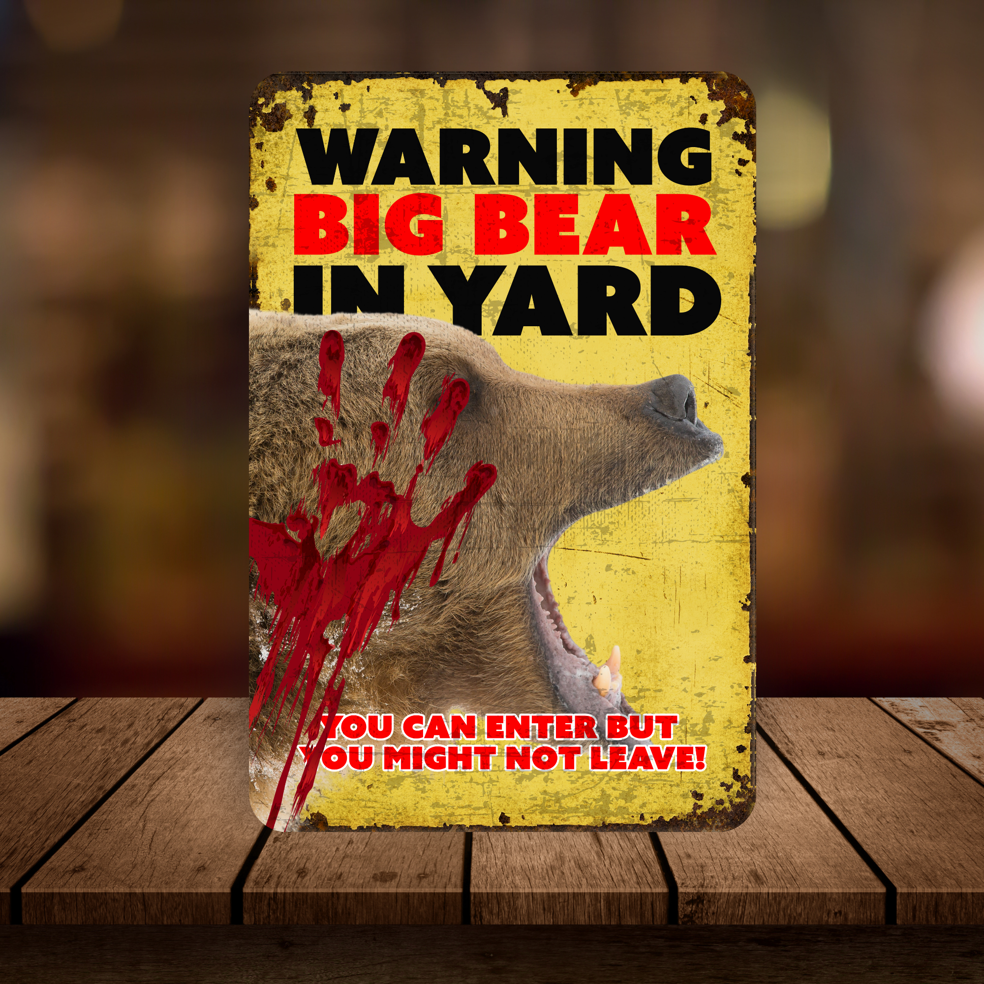 Warning Bear Sign