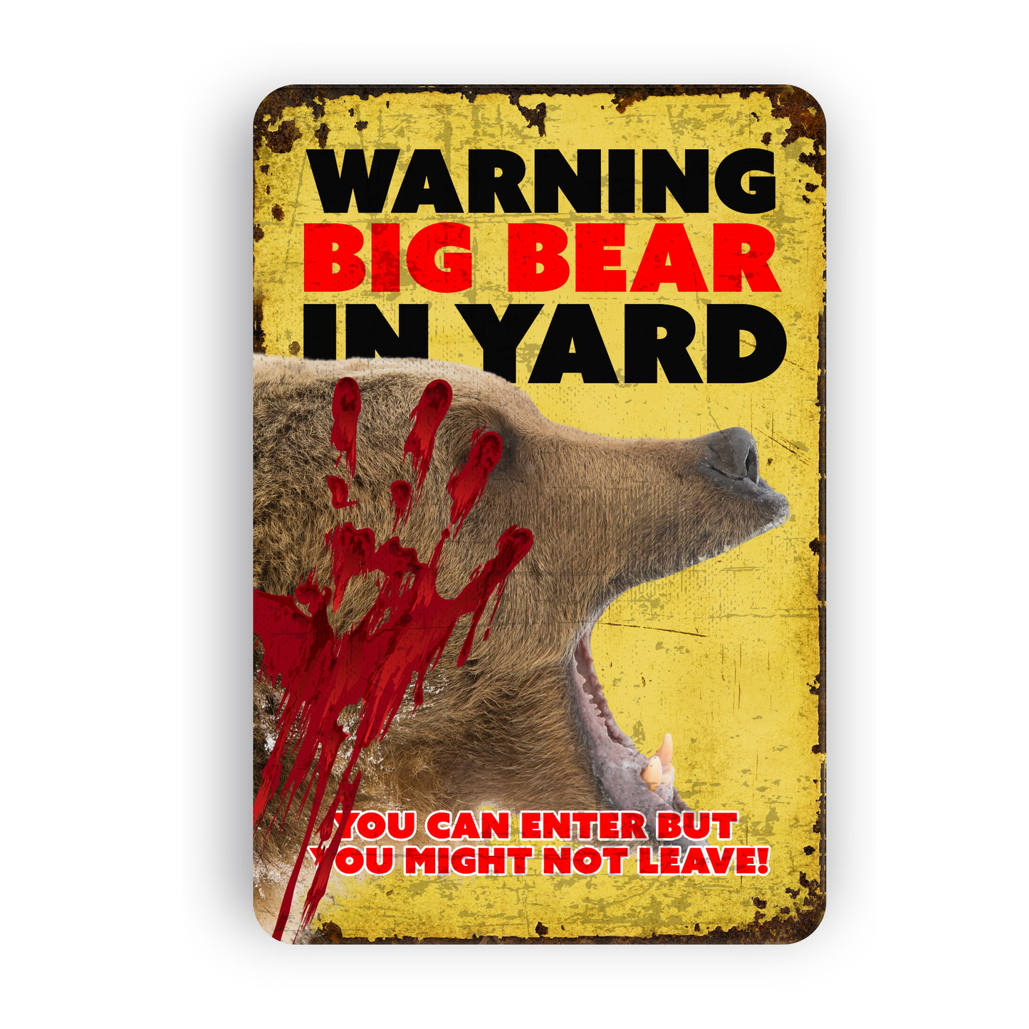 Warning Bear Sign