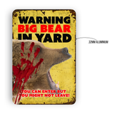 Warning Bear Sign