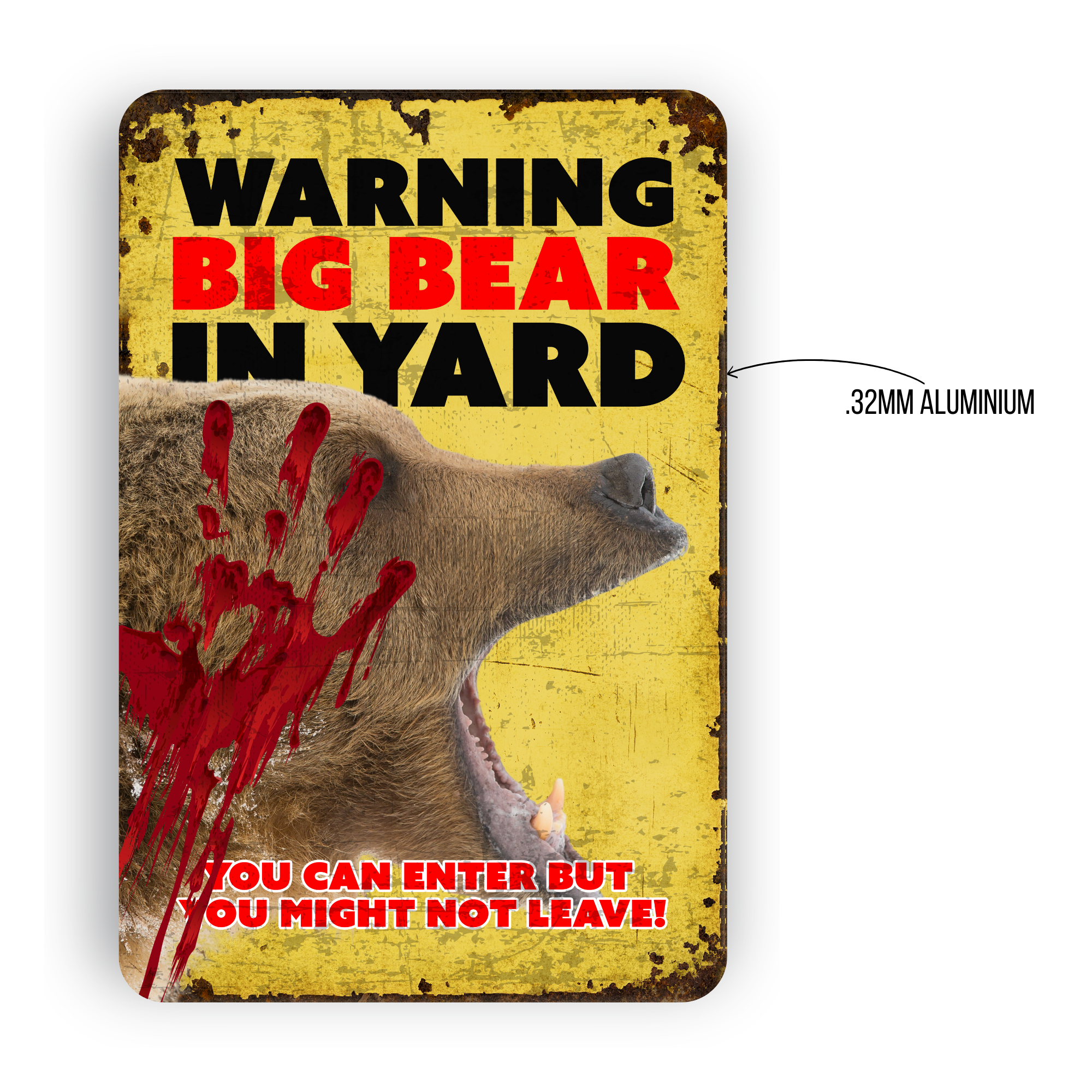 Warning Bear Sign