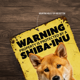 Warning Shiba-Inu Dog Sign