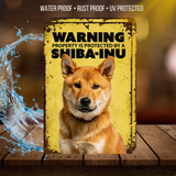 Warning Shiba-Inu Dog Sign