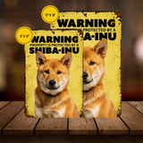 Warning Shiba-Inu Dog Sign