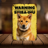 Warning Shiba-Inu Dog Sign