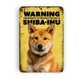Warning Shiba-Inu Dog Sign