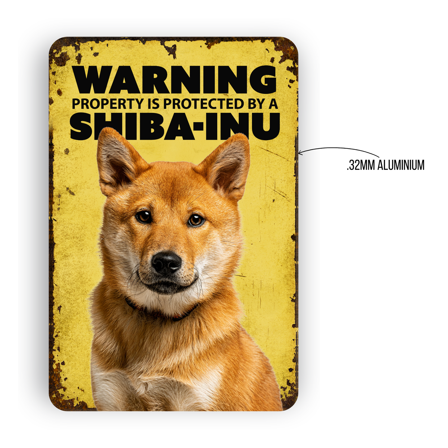 Warning Shiba-Inu Dog Sign