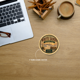 White Sands National Park Ceramic Coaster – 4" Round