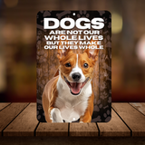 Basenji Dog “Our Lives Whole” Aluminum Sign – Dog Lover Decor