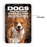 Basenji Dog “Our Lives Whole” Aluminum Sign – Dog Lover Decor