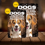 Beagle Dog “Our Lives Whole” Aluminum Sign – Dog Lover Decor