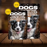 Border Collie Dog “Our Lives Whole” Aluminum Sign – Dog Decor