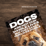 Bulldog Dog “Our Lives Whole” Aluminum Sign – Dog Lover Decor