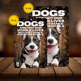 Bull Terrier Dog “Our Lives Whole” Aluminum Sign – Dog Lover Decor