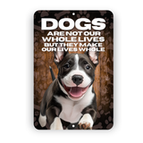 Bull Terrier Dog “Our Lives Whole” Aluminum Sign – Dog Lover Decor