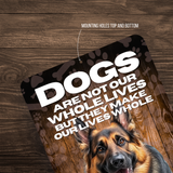 German Shepherd “Our Lives Whole” Aluminum Dog Sign – Dog Lover Decor