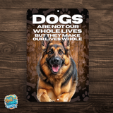 German Shepherd “Our Lives Whole” Aluminum Dog Sign – Dog Lover Decor