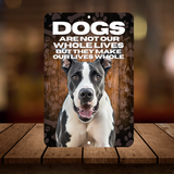Great Dane “Our Lives Whole” Aluminum Dog Sign – Dog Lover Decor