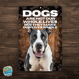 Great Dane “Our Lives Whole” Aluminum Dog Sign – Dog Lover Decor