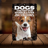 Jack Russell Terrier “Our Lives Whole” Aluminum Dog Sign – Dog Lover Decor