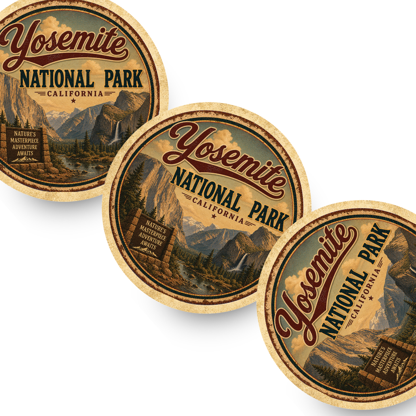 Yosemite National Park Ceramic Coaster – 4" Round
