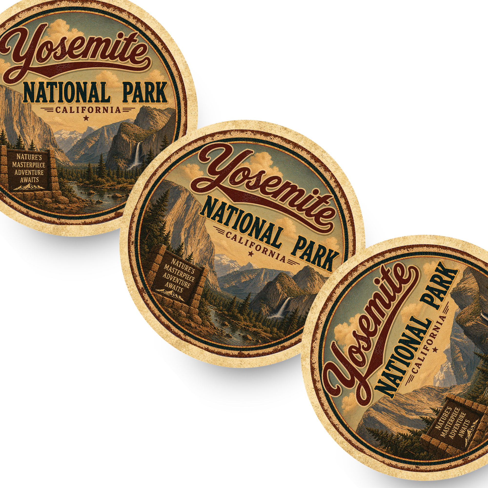 Yosemite National Park Ceramic Coaster – 4" Round